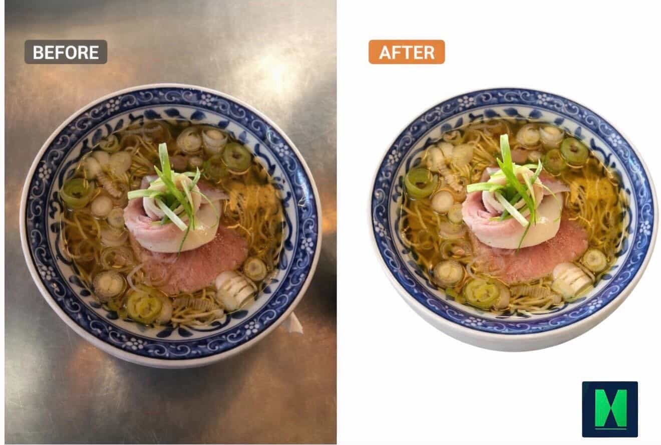 ラーメンのメニュー画像 ビフォーアフター
